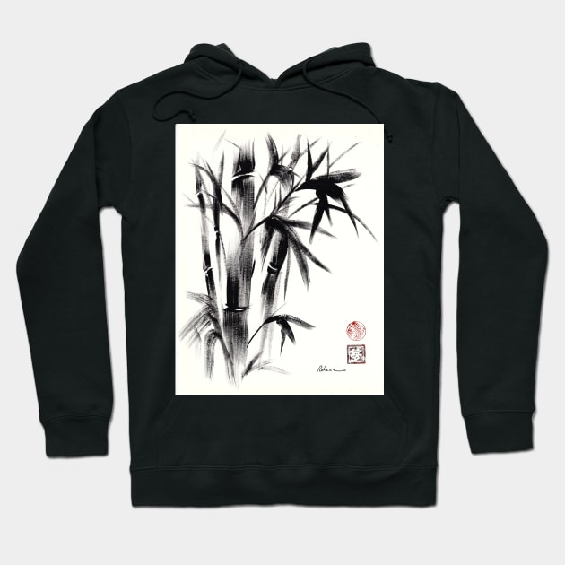 Compassion - Original Zen Spiritual Bamboo painting dedicated to the Dali Lama Hoodie by tranquilwaters